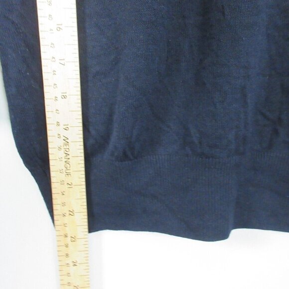 Club Monaco Sweater Top Women S Black 3/4 Sleeve Crochet Tie Back Viscose 248 - Picture 3 of 10